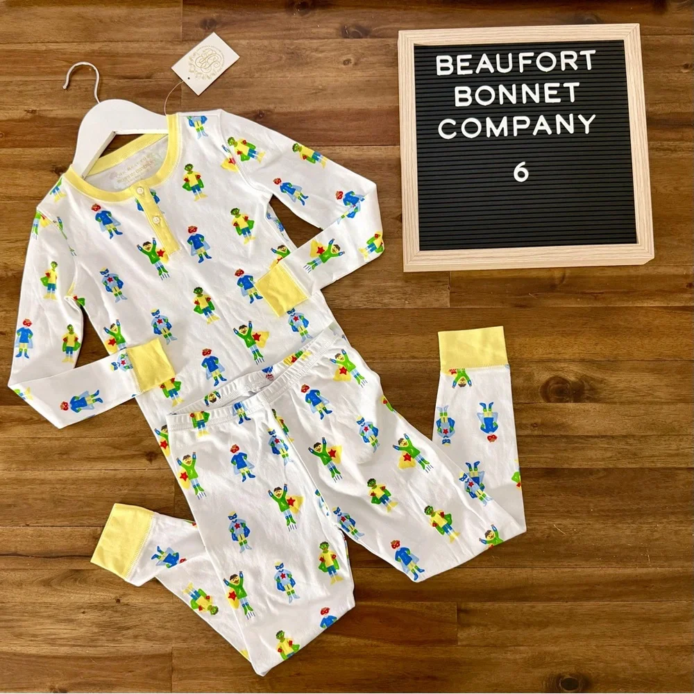 NWT The Beaufort Bonnet Company Sutton’s Sweet Dreams Pajama Set 6 Super Sleepy